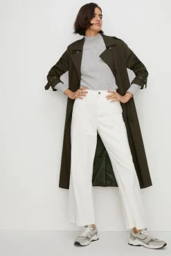 Discount Oasis Adeline Cropped Wide Leg Jean Ecru