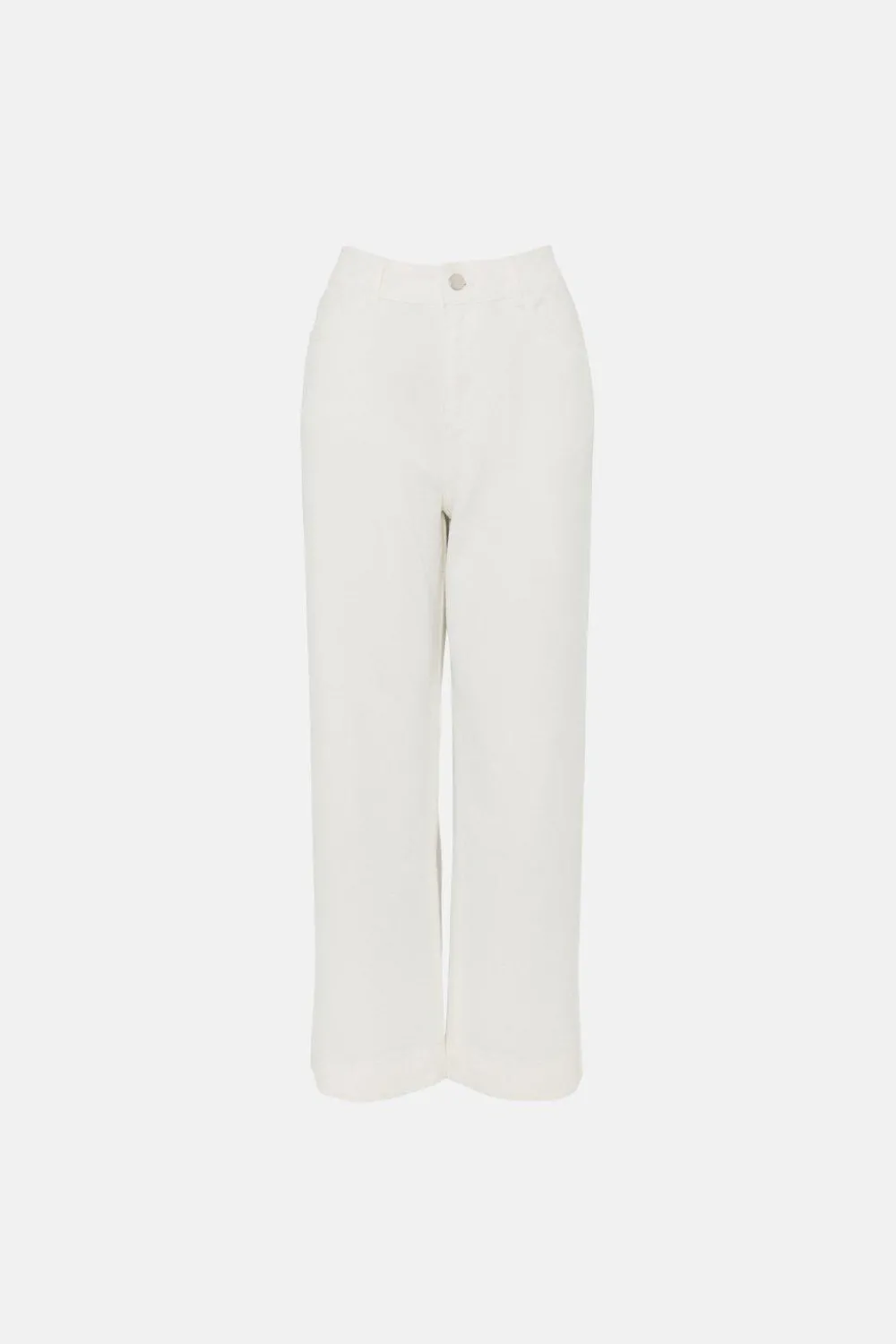 Discount Oasis Adeline Cropped Wide Leg Jean Ecru