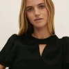 Sale Oasis Angel Sleeve Tailored Dress Black