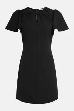 Sale Oasis Angel Sleeve Tailored Dress Black