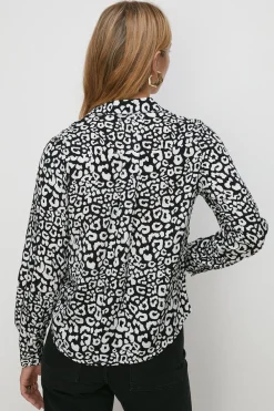 Online Oasis Animal Printed Pocket Front Shirt Mono