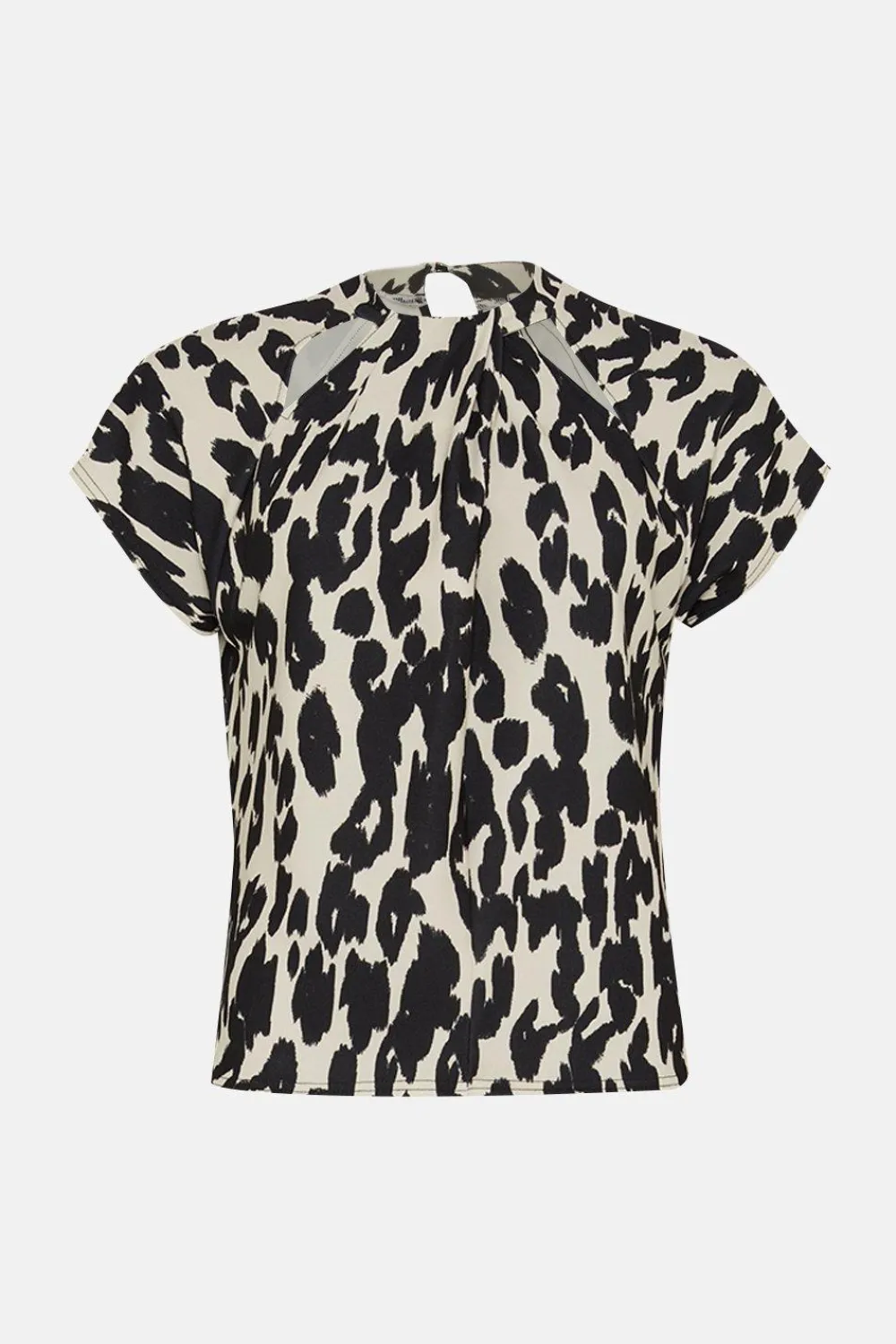Best Oasis Animal Scuba Crepe Twist Neck Top Mono
