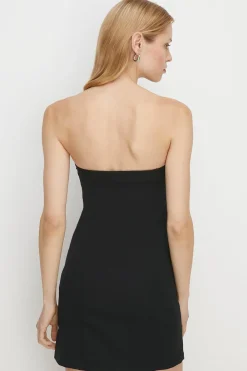 Discount Oasis Bandeau Woven Crepe Mini Dress Black