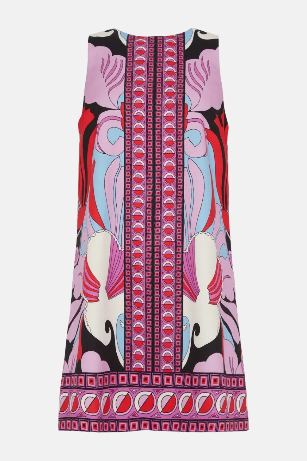 Discount Oasis Border Print Crepe Mini Dress Multi