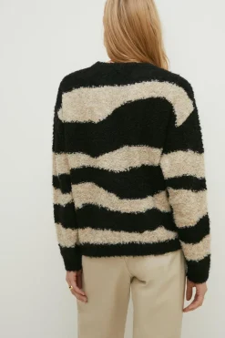 Best Oasis Boucle Stripe Jumper Black
