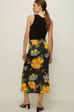 Best Oasis Bright Bloom Ruched Front Skirt Yellow