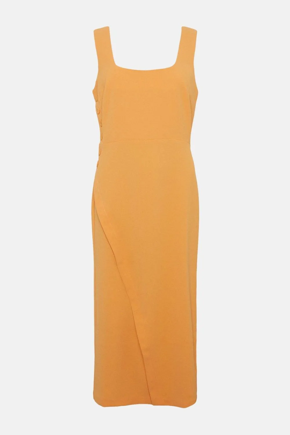 Outlet Oasis Button Wrap Detail Midi Dress Khaki