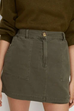 Best Oasis Canvas Utility Skirt Khaki