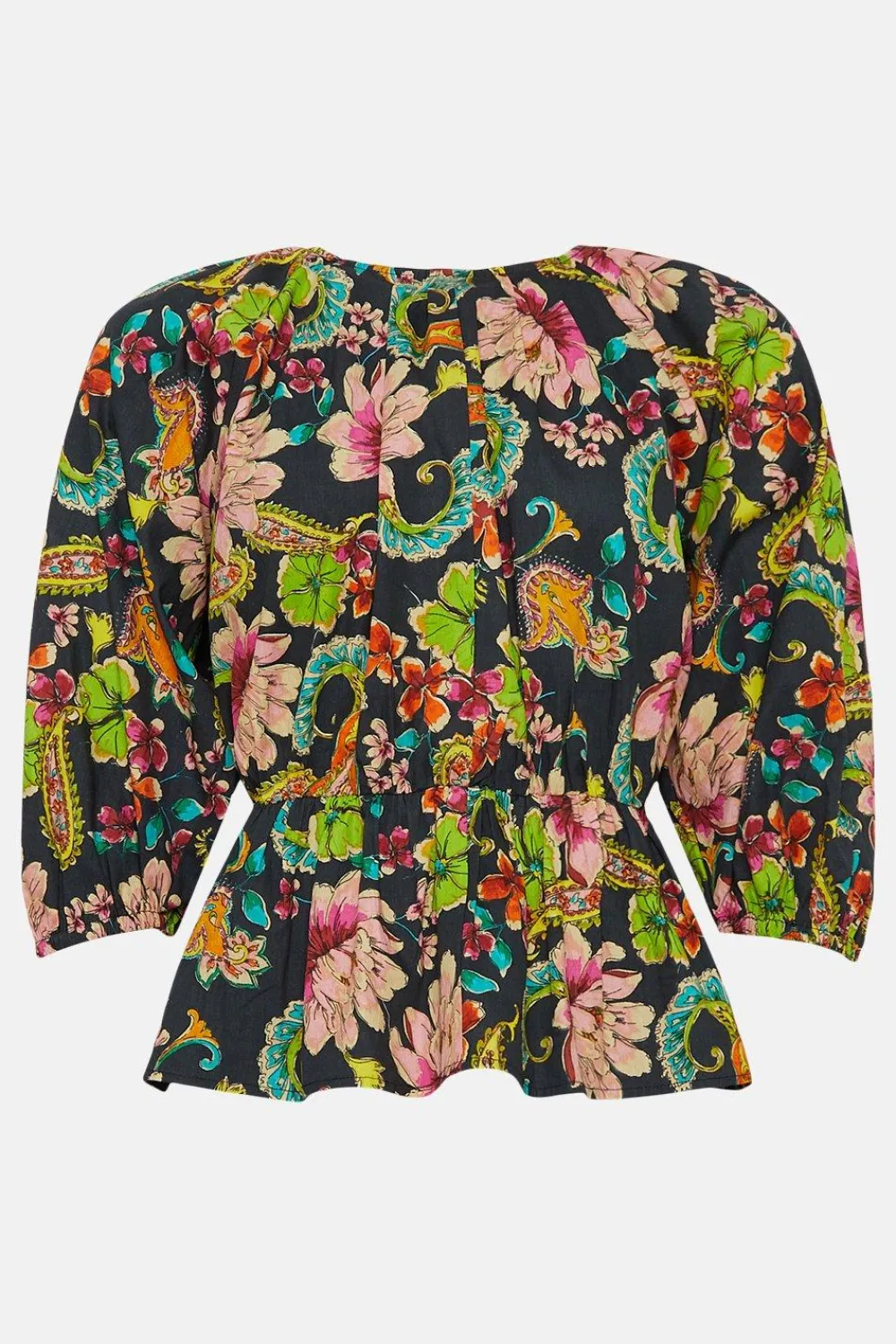 Online Oasis Carnival Paisley Printed Puff Sleeve Top Floral