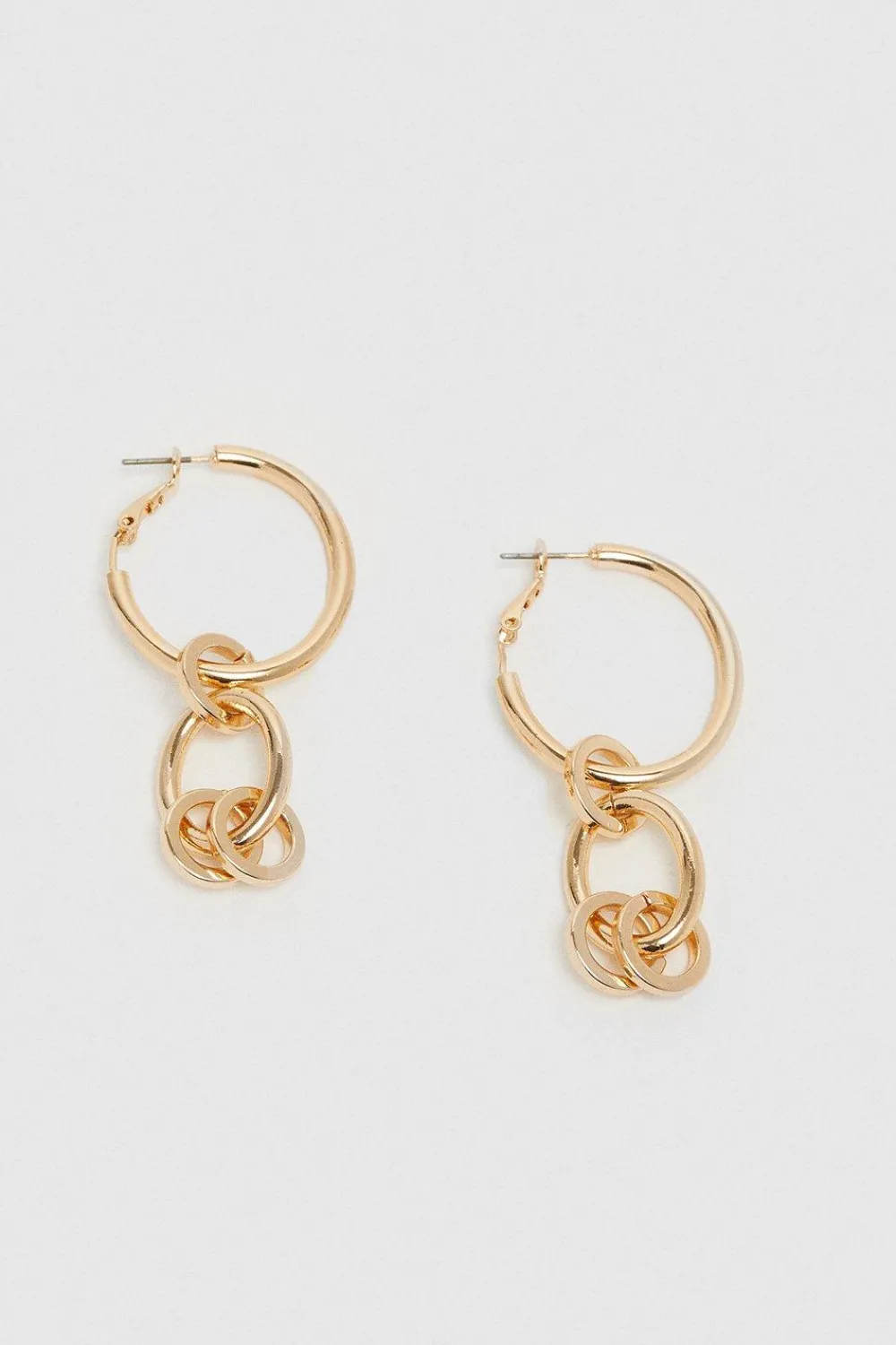 New Oasis Chain Detail Drop Earrings Gold