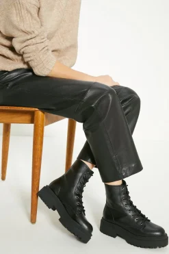 Clearance Oasis Chunky Lace Up Boots Black