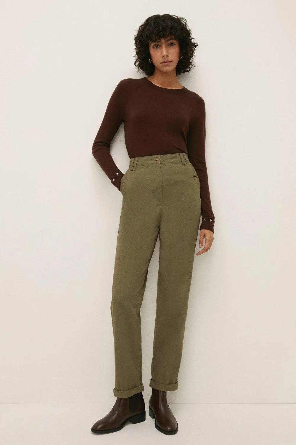 Sale Oasis Classic Chino Trouser Khaki
