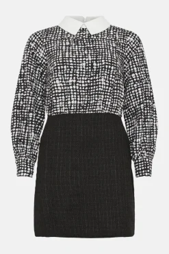 Fashion Oasis Collared 2 In 1 Dress Mono