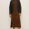 Online Oasis Collarless Leather Jacket Black