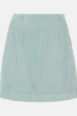 Fashion Oasis Cord High Waist Mini Skirt Teal