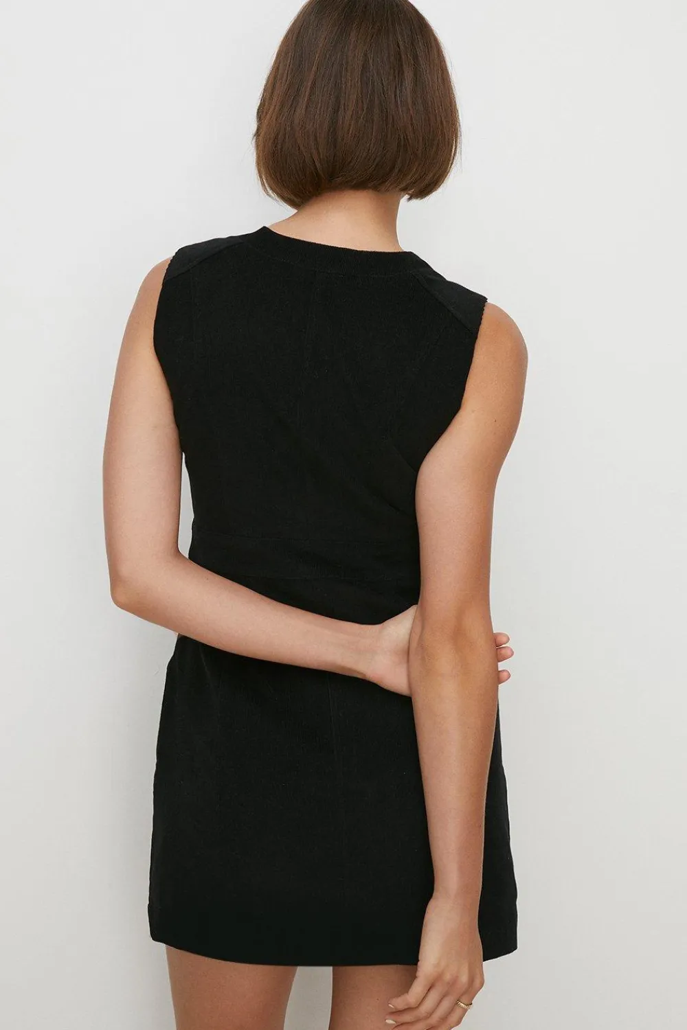 Discount Oasis Cord Zip Through Mini Dress Black