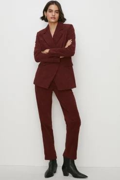 Clearance Oasis Corduroy Straight Leg Trouser Wine
