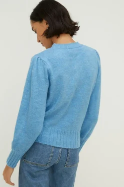 Discount Oasis Cosy Crew Neck Jumper Blue