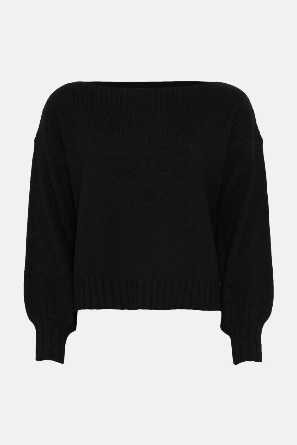 Best Oasis Cosy Slash Neck Jumper Black