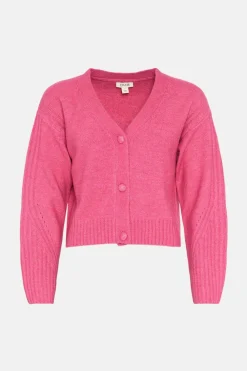 Outlet Oasis Cosy V Neck Girlfriend Cardigan Hot Pink
