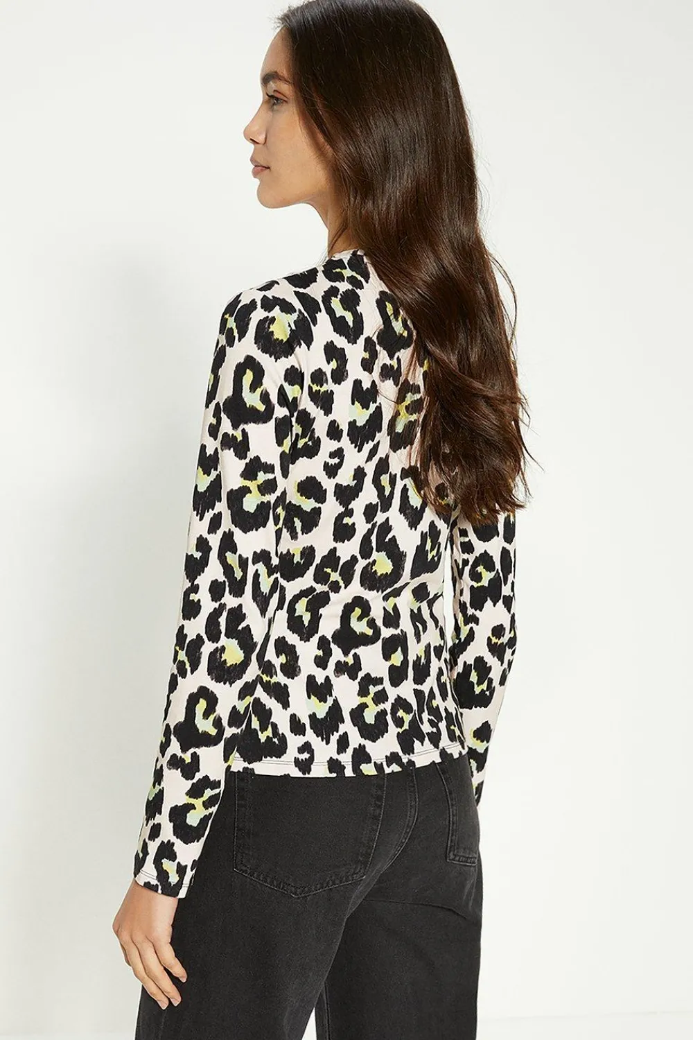 Best Oasis Cotton Animal Crew Neck Long Sleeve Top Multi