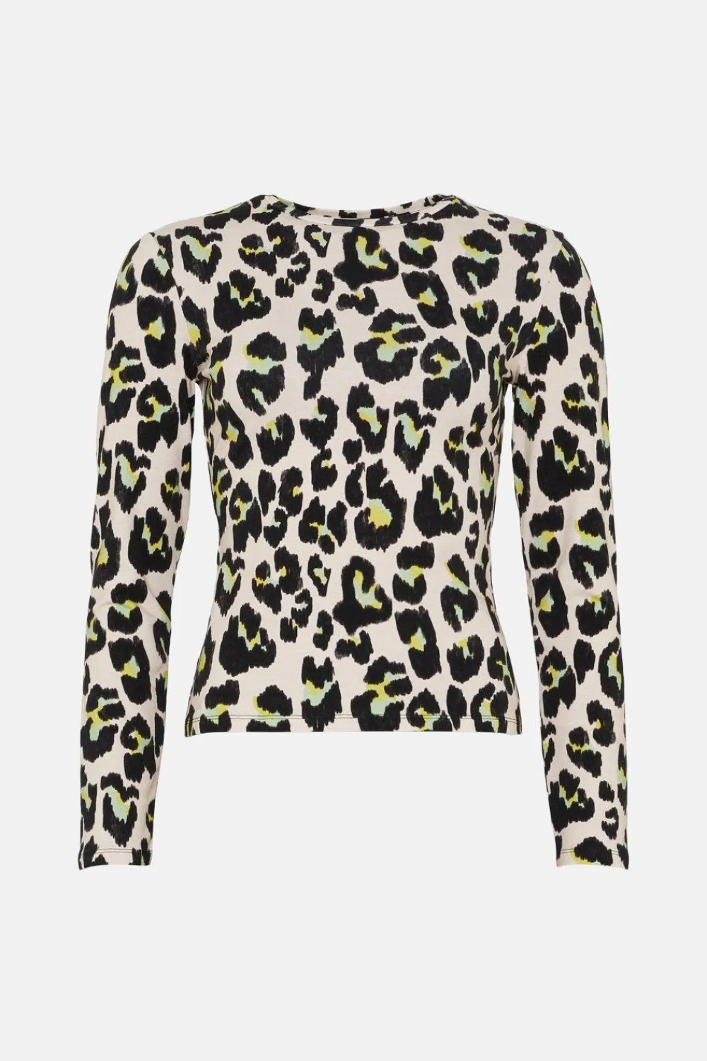 Best Oasis Cotton Animal Crew Neck Long Sleeve Top Multi