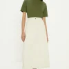 New Oasis Cotton Boxy Tshirt Khaki