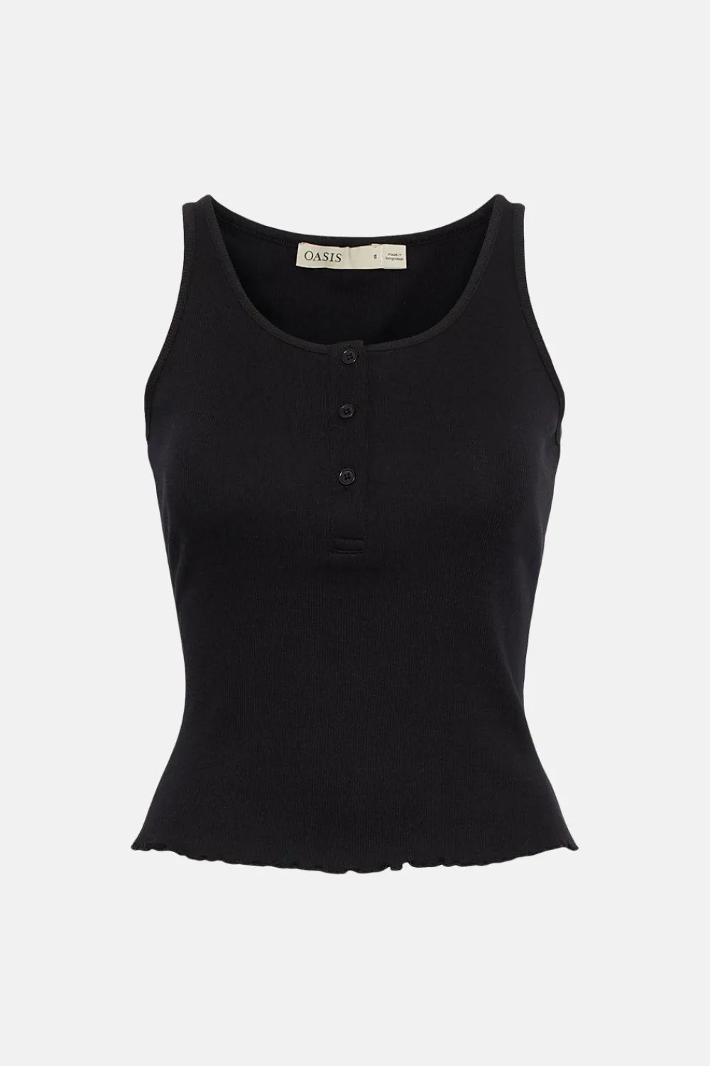 Best Oasis Cotton Rib Scoop Neck Vest Navy