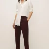 Clearance Oasis Cotton Sateen Slim Leg Trouser Black