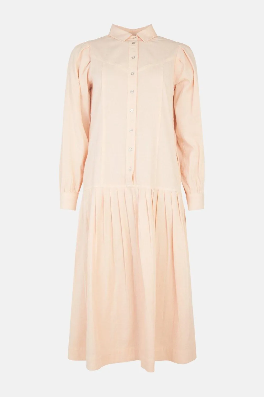 Outlet Oasis Cotton Twill Washed Midi Dress Washed Pink
