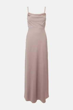 Outlet Oasis Cowl Double Strap Midi Dress Blush