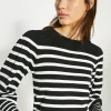 Clearance Oasis Crew Neck Bretton Stripe Jumper Soft Lime
