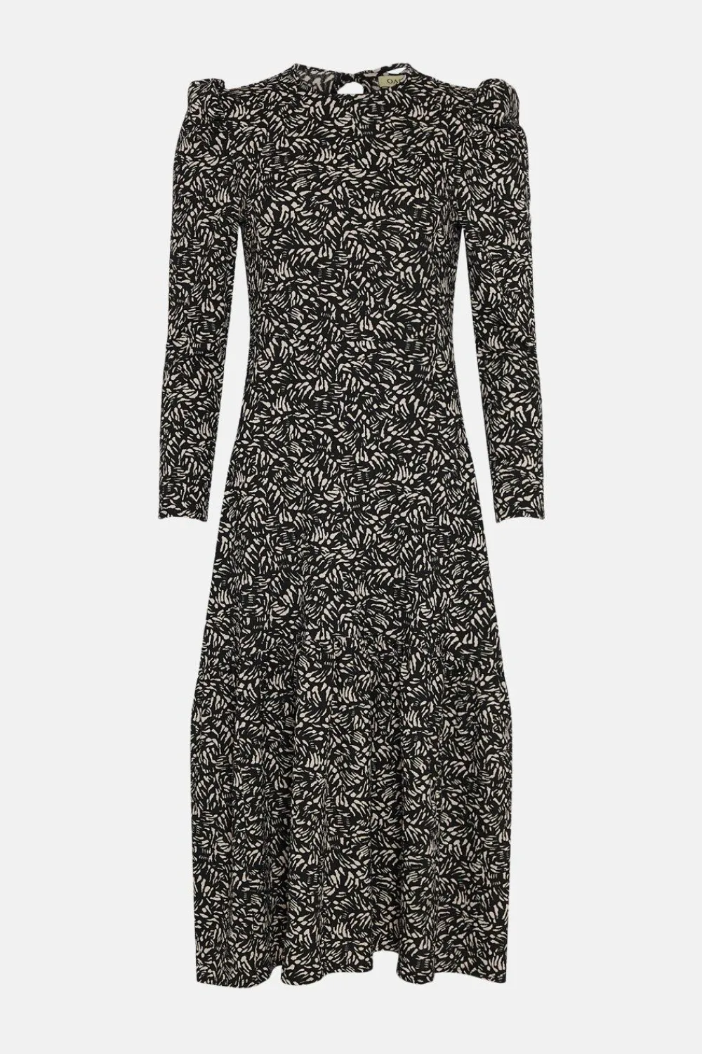 Hot Oasis Crinkle Midi Dress Black