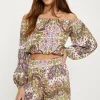 Online Oasis Crinkle Paisley Beach Shorts Multi