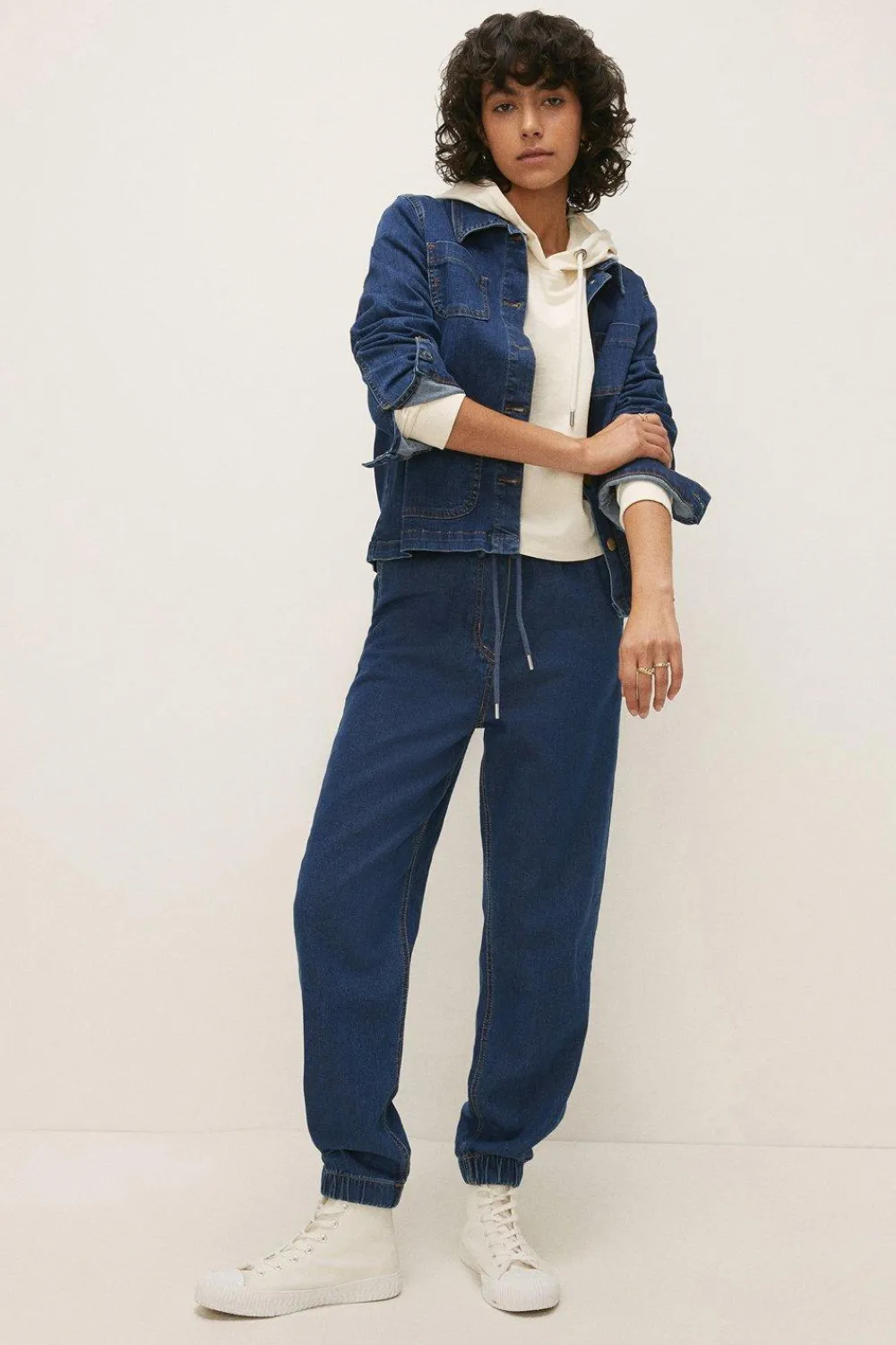 Sale Oasis Denim Jogger Dark Wash