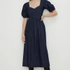 Outlet Oasis Denim Midi Dress Dark Wash