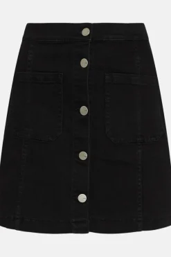 Clearance Oasis Denim Mini Skirt Black