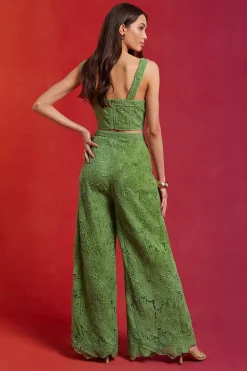 New Oasis Detailed Lace Strappy Bralette Green