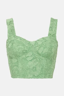 New Oasis Detailed Lace Strappy Bralette Green