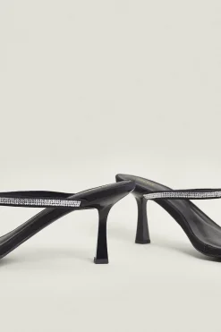 Sale Oasis Diamante Detail Heeled Sandal Black
