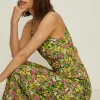 Online Oasis Ditsy Printed Tie Back Strappy Jumpsuit Green