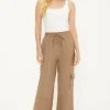 Discount Oasis Drawstring Cargo Trouser Camel
