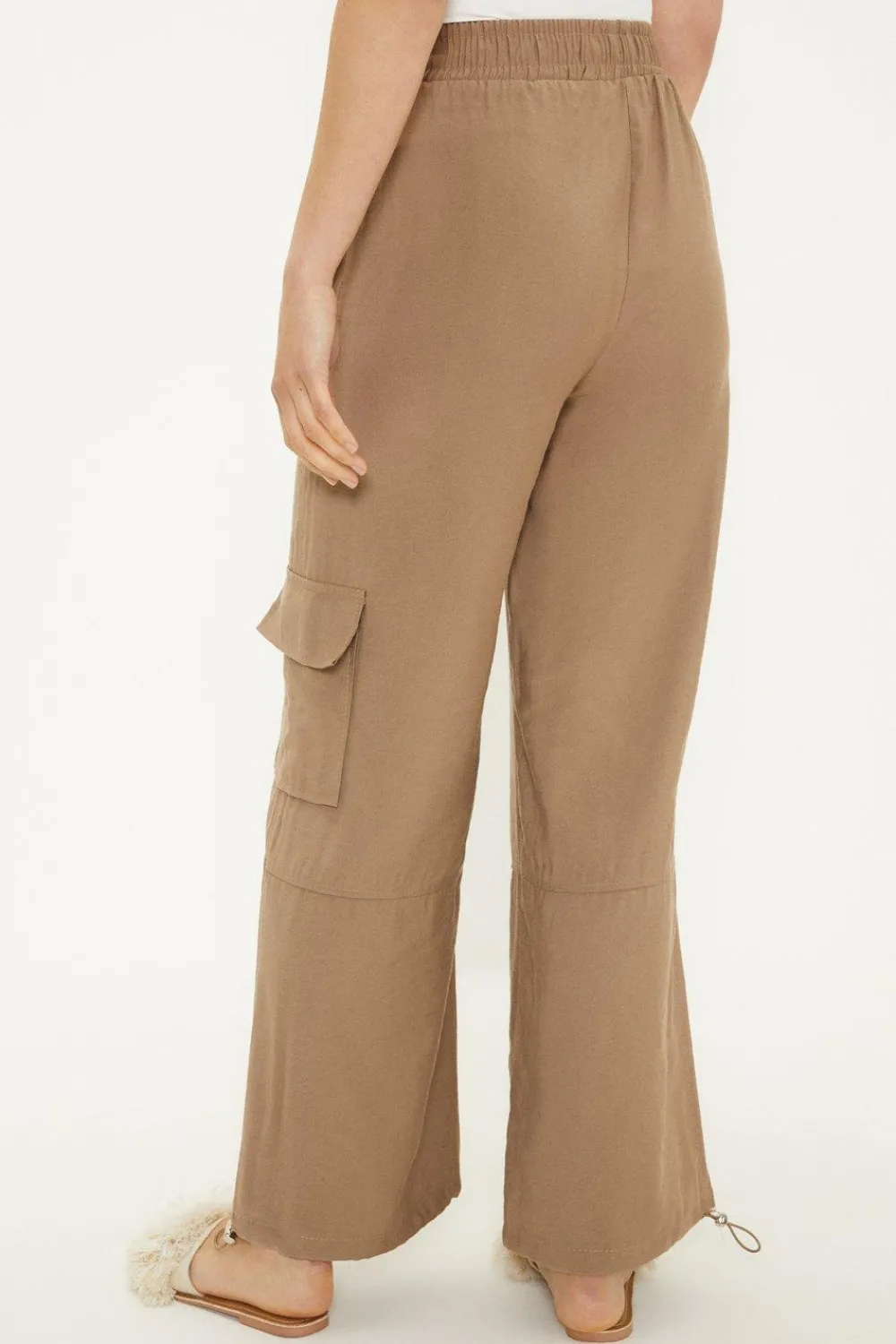 Discount Oasis Drawstring Cargo Trouser Camel