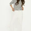 Sale Oasis Drop Shoulder Stripe Long Sleeve Top Navy