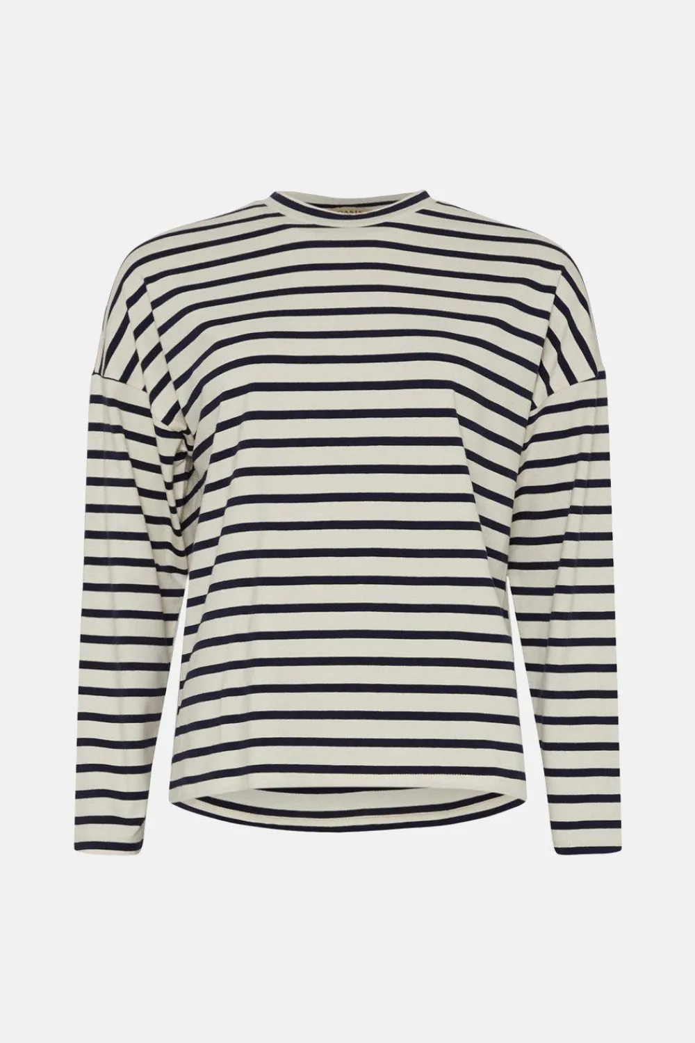 Sale Oasis Drop Shoulder Stripe Long Sleeve Top Navy