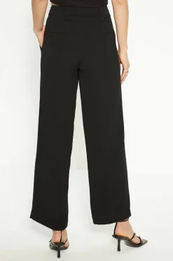 Fashion Oasis Eden Pleat Detail Relaxed Straight Leg Black