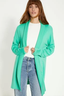 Outlet Oasis Edge To Edge Rib Sleeve Oversized Cardigan Green