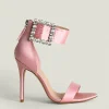 Sale Oasis Embellished Buckle Detail Stiletto Heel Blush