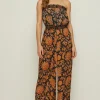 Clearance Oasis Embellished Paisley Bandeau Jumpsuit Black