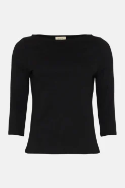 Sale Oasis Essential ¾ Sleeve Slash Neck Jersey T-Shirt Green